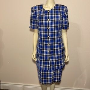 Elegant,  plaid dress